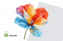 Colorful flower clipart png Product Image 1