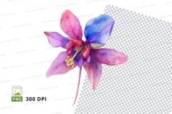 Watercolor flower clipart png Product Image 1