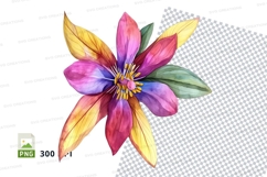 Vibrant flower clipart png Product Image 1
