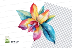 Colorful flower clipart png Product Image 1