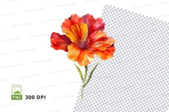 Vibrant orange flower clipart png Product Image 1