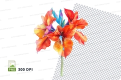 Colorful tulip clipart png Product Image 1