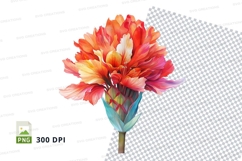Vibrant flower clipart png Product Image 1