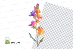 Colorful flower stem clipart png Product Image 1