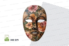 Floral mask clipart png Product Image 1