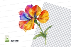 Colorful flower clipart png Product Image 1