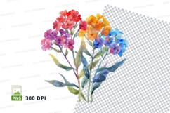 Vibrant flower bouquet clipart png Product Image 1