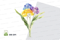 Colorful bouquet of flowers clipart png Product Image 1