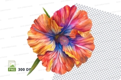 Vibrant flower clipart png Product Image 1