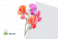 Vibrant flower bouquet clipart png Product Image 1