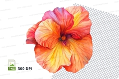 Vibrant hibiscus flower clipart png Product Image 1