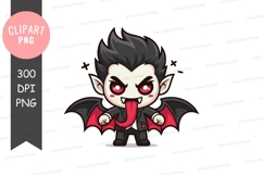 Cute cartoon vampire clipart png Product Image 1