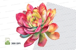 Vibrant succulent clipart png Product Image 1