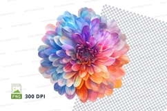 Colorful flower clipart png Product Image 1