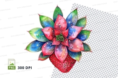 Colorful poinsettia plant clipart png Product Image 1