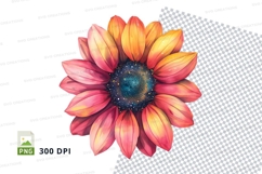 Cosmic sunflower clipart png Product Image 1