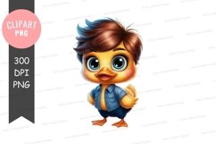 Stylish duckling clipart png Product Image 1