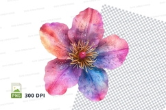 Colorful flower clipart png Product Image 1
