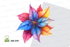 Colorful flower clipart png Product Image 1