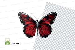 Red and black butterfly clipart png Product Image 1