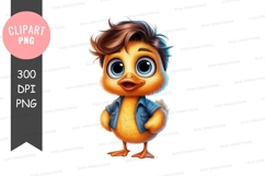 Stylish duckling clipart png Product Image 1