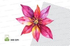 Vibrant pink flower clipart png Product Image 1