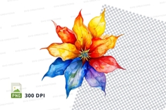 Colorful poinsettia clipart png Product Image 1