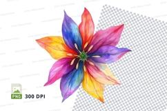 Colorful flower clipart png Product Image 1