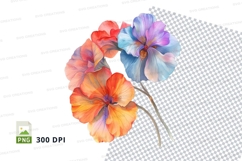 Colorful flowers clipart png Product Image 1