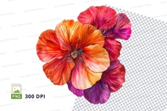 Vibrant flower bouquet clipart png Product Image 1