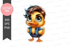 Stylish duckling clipart png Product Image 1