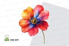 Colorful flower clipart png Product Image 1