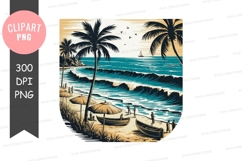 Tropical beach clipart png Product Image 1