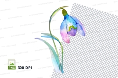 Delicate spring flower clipart png Product Image 1