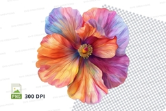 Colorful flower clipart png Product Image 1