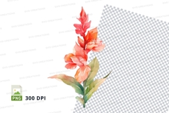 Vibrant watercolor flower clipart png Product Image 1