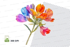 Colorful flowers clipart png Product Image 1