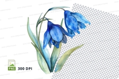 Bluebell flowers clipart png Product Image 1