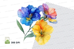Colorful flowers clipart png Product Image 2