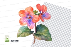 Vibrant orange flower clipart png Product Image 3