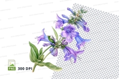 Beautiful purple flowers clipart png Product Image 1