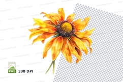 Vibrant orange flower clipart png Product Image 1