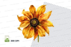 Vibrant sunflower clipart png Product Image 1