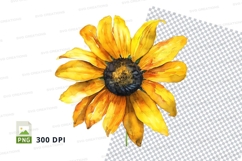 Vibrant yellow sunflower clipart png Product Image 1