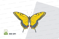 Yellow and black butterfly clipart png Product Image 1