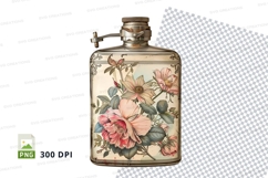 Floral design flask clipart png Product Image 1