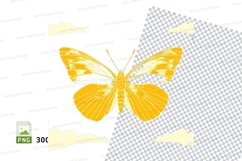 Yellow butterfly clipart png Product Image 1