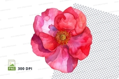 Vibrant pink flower clipart png Product Image 1