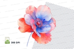 Watercolor poppy flower Product Image 1