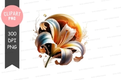 Abstract feather art clipart png Product Image 1